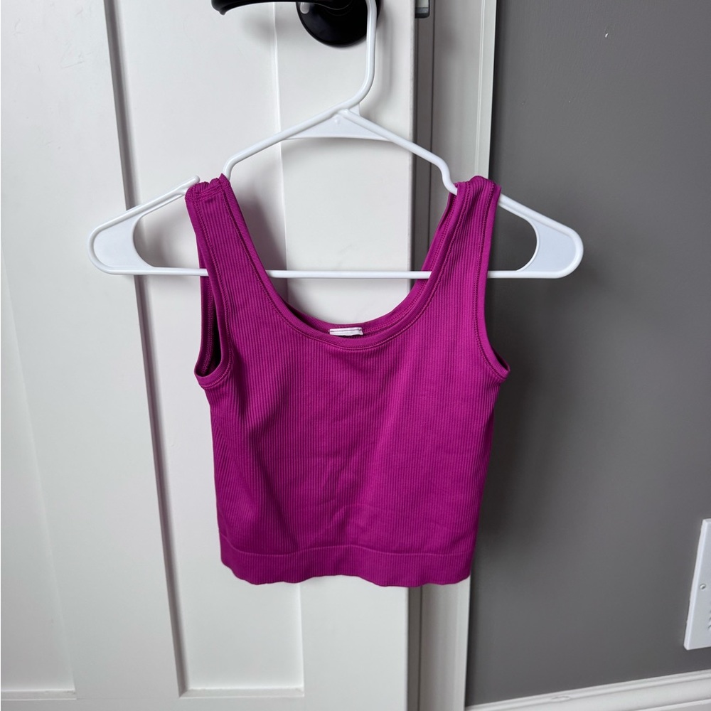 Athleta Girl Rise Above Rib Crop Tank. Size L